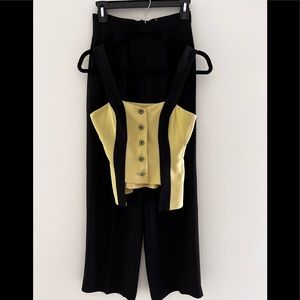 Pant and top matching light green and black